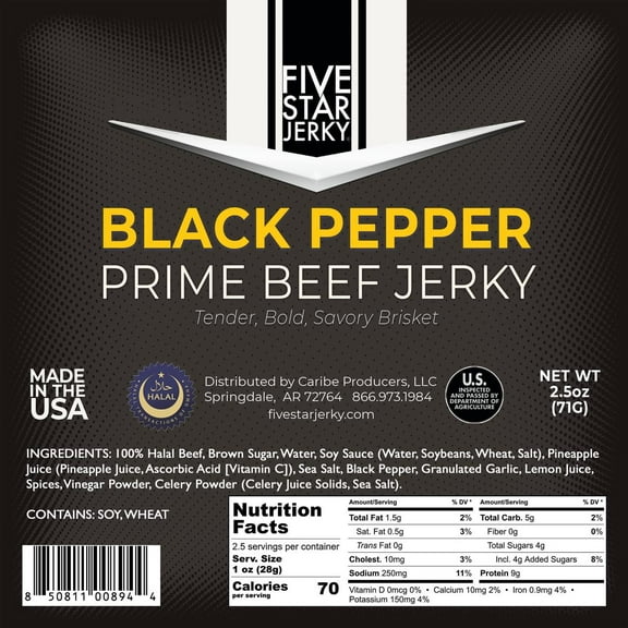 Five Star Black Pepper Beef Jerky
