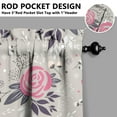 thumbnail image 5 of Pioneer Kitchen Curtains and Valance Set 24 Inch Tier Pink Flower Crown Peony Curtains Small Drapes for Cafe Living Room Bathroom Farmhouse 3 Pieces Set Rod Pocket, 5 of 6