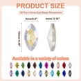 thumbnail image 2 of Uxcell 50 Pcs Horse Eye Shape Rhinestones, 10 x 5 mm Marquise Point Back Rhinestone Beads Glass Crystal Faceted Gems for Jewelry Making DIY Crafts Costume Crystal, Colorful, 2 of 7
