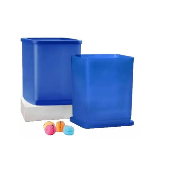 Tupperware Ensemble de 2 Contenants de Rangement pour Aliments Cubix Bleu 1,8 Litre
