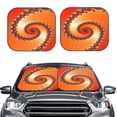 thumbnail image 2 of Daiia Orange Rotating 2PCS Car Windshield Sun Shade, Foldable Sun Shield for Car Front Window, Auto Sun Blocker Visor Protector Universal for Truck SUV Pickup-Large, 2 of 7