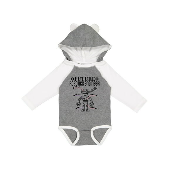 Inktastic Future Robotics Engineer Boys or Girls Long Sleeve Baby Bodysuit