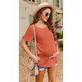 thumbnail image 3 of Oudiya Women Maternity Tops Short Sleeve Nursing Shirts Double Layer Breastfeeding Blouse Pregnancy Clothes S-XXL, 3 of 6