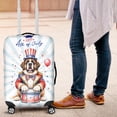 thumbnail image 4 of Happy 4th of July Patriotic Saint Bernard Marching Band Uniform Balloons Fireworks Travel Luggage Cover St Dog Lover Suitcase Dust Protective Decor - 13009, 4 of 5
