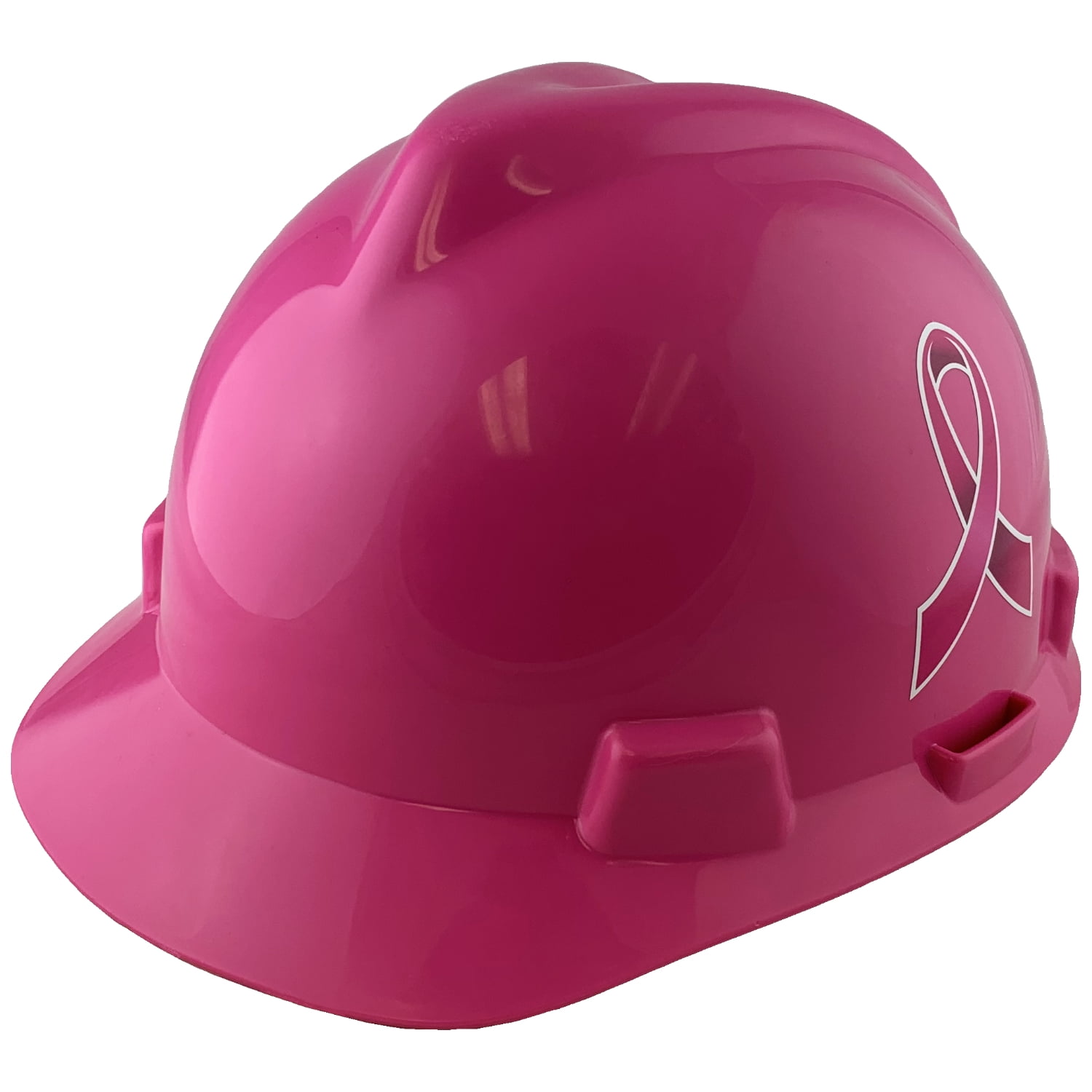 Hot Pink MSA Cap Style V-Gard Hard Hat with Breast Cancer Awareness