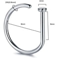 thumbnail image 2 of 20G D Shaped Nose Ring Hoop for Single Piercing Nose Rings Screw Nose Studs Cartilage Tragus Earring Hoop Piercing Body Jewelry, 2 of 5