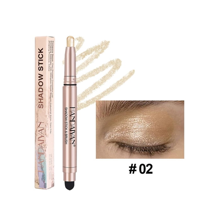 SGACAI Lápiz de sombra de ojos Lápiz de sombra de ojos de doble punta Lápiz iluminador brillante Pigmento D