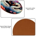thumbnail image 5 of Swan 6Pcs Round Microfiber Leather Car Coasters, 11x11 cm/4.3x4.3 in, Cup Holder Coasters for Car, Drink Absorbent Car Coasters, Slip Car Coaster Set, 5 of 6