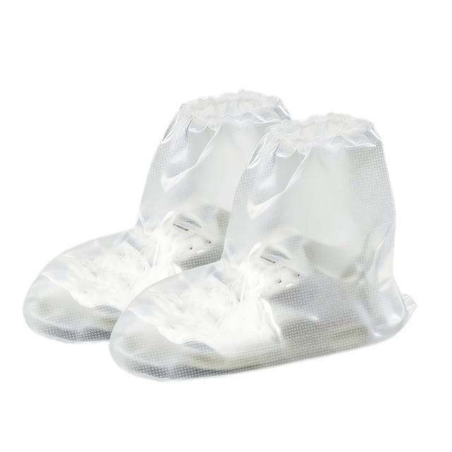 Cubrezapatos impermeables CNPMBO reutilizables transparentes, 10 pares