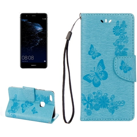 For Huawei P10 Lite Butterflies Embossing Horizontal Flip Leather Case with Holder & Card Slots &