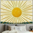 thumbnail image 2 of PRATYUS Vintage Sun Tapestry for Classroom Rainbow Boho 70s Sunshine Sunset Tapestries Wall Hanging Aesthetic Retro Tapestrys for Living Room Dorm (Yellow ) Painting, 2 of 6