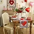 thumbnail image 2 of Valentine''s Day Table Runner 13 x 36 Inch, Red Hearts Polka Dots Decorative Farmhouse Table Decoration for Kitchen Dinning, Indoor Outdoor Dinner Party GT138-36, 2 of 5