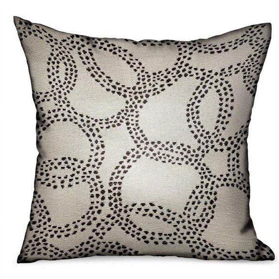 Plutus Orbit Rain Charcoal Scales Luxury Outdoor/Indoor Throw Pillow Double sided 16" x 16"