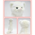 thumbnail image 3 of Ultra Soft Snow Ferret Plush Toy Lifelike Sofa Bed Decoration Handmade Stuffed Animal Exquisite Craftsmanship, 3 of 8