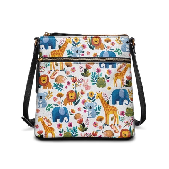 HELLHERO Animal and Floral Patterns Satchel Bag Shoulder Crossbody Bag, Stylish Lightweight Sling Bag Fashion for Travel Daily