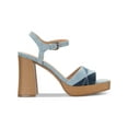 thumbnail image 2 of Sun + Stone Womens Diannaa Denim Ankle Strap Block Heel, 2 of 3