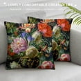 thumbnail image 3 of Orinice Elegant Decorative Velvet Floral Pillow Cover Double Sides Flower Pillowcases  (LC-870) White, 3 of 5