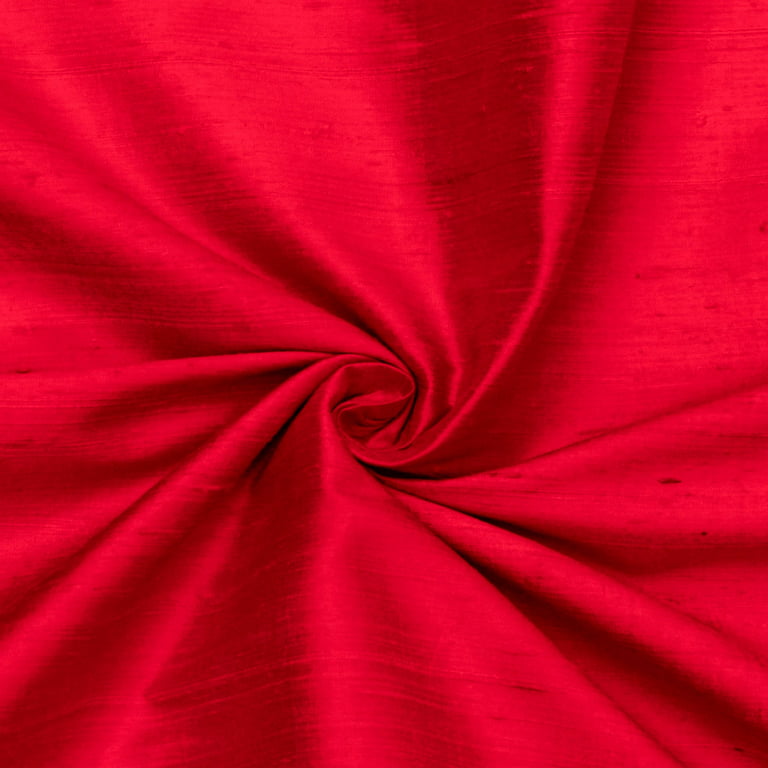 Fabric Mart Direct Blood Red 100% Pure Silk Fabric By The Yard, 41 inches  or 104 cm width, 1 Yard Red Silk Fabric, Pure Silk Dupioni Bridal Dress  Fabric, Upholstery Curtain Wholesale Fabric 