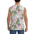 thumbnail image 4 of Daiia Lilies Flowers Printed Men's Tank Tops,Casual Soft Sleeveless Gym Muscle Shirts Bodybuilding Tee-Small, 4 of 8
