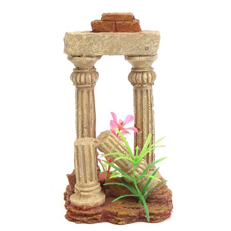 180 X 65 X 220 Mm Resin Ancient Roman Ruins Shaped Lively And