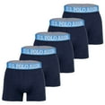 thumbnail image 1 of U.S. POLO ASSN. Boxershorts para hombre, pack de 5 - Trunks, logo, algodón elástico Azul M (Medium), 1 of 4
