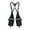 Black, variant on Hide Underarm Shoulder Bag Vest Backpack for Running Medieval Outdoor Sports Brown