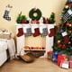 thumbnail image 4 of Skylety - Juego de 6 medias navideñas a cuadros de búfalo, decoraciones clásicas, ligas navideñas con puños de felpa para el hogar, decoraciones navideñas para fiestas (rojo, negro y blanco y negro) Ormromra WMZL-2229-3, 4 of 7