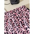 thumbnail image 5 of Little Girls Clothes Portrait Pattern T-shirt + Leopard Pattern Shorts Set 2PCs Spring Summer Big Kids Outfits, 5 of 5