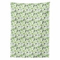 thumbnail image 2 of Philodendron Tablecloth, Monochrome Hand Drawn Leaves Pattern, Rectangle Satin Table Cover Accent for Dining Room and Kitchen, 60" X 90", Reseda Green Olive Green, by Ambesonne, 2 of 2