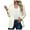 Beige, variant on YDFCWXW Women's Ruched Long Sleeve Blazers, Lightweight Slim Fit Jackets for Business Casual Dark Green, M
