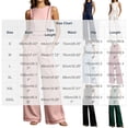 thumbnail image 3 of Womens 2 Piece Color Blocked Suits Sleeveless Crew Neck Tops Wide Leg High Waist Trousers Summer Comfy Fashion Set Wine L, 3 of 7
