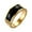 Black Agate, variant on Black Agate/Blue Gravel 8MM Men Women's Band 316L Stainless Steel Ring Size 6-11