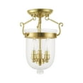 thumbnail image 2 of Livex Lighting Jefferson Ceiling Mount in Polished Brass, 2 of 8