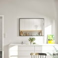 thumbnail image 4 of eviva  Black 42" x 30" Rectangular Black Metal Framed Mirror, 4 of 11