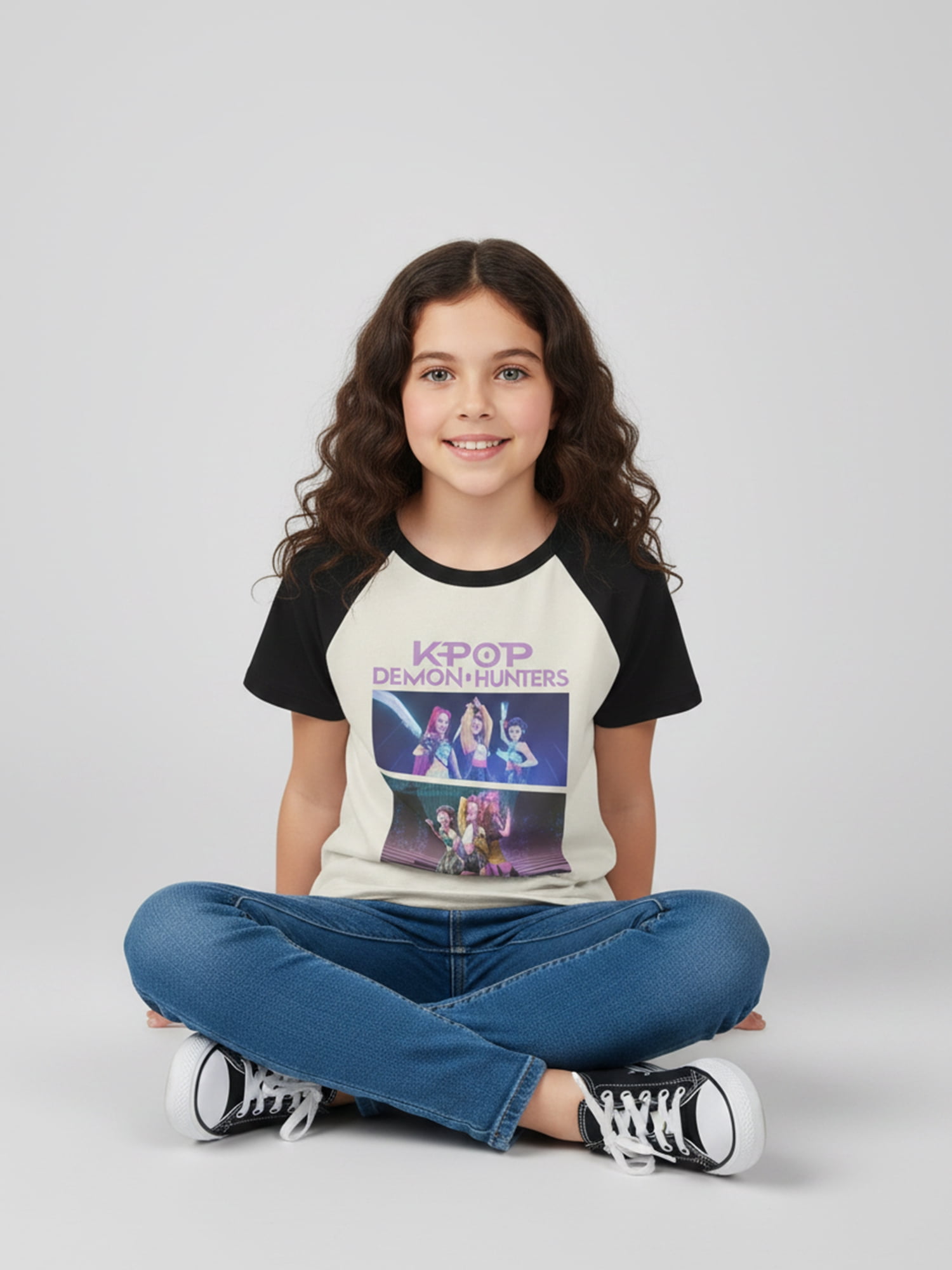 K-Pop Demon Hunters, Girls' & Big Girls' Graphic Tee, Idols By Day, Sizes 4-16