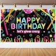 thumbnail image 1 of Neon Birthday Party Decorations Supplies Let Glow Party Banner Backdrop Decorations Neon Glow Themed Birthday Party Photo Booth Props Sign Supplies Indoor and Outdoor, 1 of 6