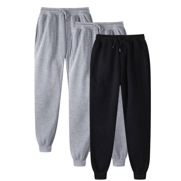 Pantalones deportivos casuales de color sólido con cordón ajustable para hombre