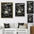 thumbnail image 4 of Designart "Black And White Shells And Pebbles" Seashell Canvas Art Print, 4 of 7