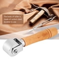 thumbnail image 1 of Round Leather Roller,Handmade Wooden Handle Carbon Leather Rolling Tool Leather Craft Roller Top-Notch Performance, 1 of 12