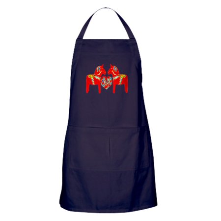 - CafePress - Swedish Dala Horses - Kitchen Apron with Pockets, Grilling Apron, Baking Apron