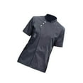 thumbnail image 1 of Chef Jacket Short Sleeve Cooking Clothes Simple Chef Coat Workwear Chefs Cooking for Restaurant Gray XXXL, 1 of 9