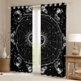 thumbnail image 2 of Homewish Bohemian Sun Blackout Curtains, Butterfly Blossom Curtains Pack of 2 (42x84 Each), White Black, 2 of 5