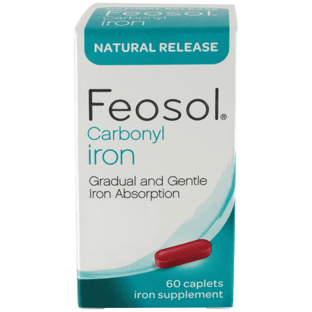 Feosol Natural Release Carbonyl Iron, Caplets, 60 Ct
