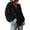 Black, variant on Womens Fall Fashion Long Sleeve Shirts Casual V Neck Ribbed Knit Blouses Pullover Trendy Loose Fit Tunic Tops
