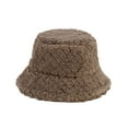 thumbnail image 2 of Tittly Winter Hats Beanie Women's Autumn And Winter Solid Color Warm Plush Fisherman Hat Lei Feng Hat Skull Caps Hats for Women Khaki One Size, 2 of 3