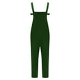 thumbnail image 5 of ABATAB Plus Size Overalls for Women Cotton Linen Square Neck Capri Jumpsuit Loose Fit Summer Wide Leg Rompers with Pockets, 5 of 5