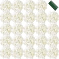 thumbnail image 2 of Cabezales de hortensias de seda de 7 pulgadas Fagushome Cabezas de flores artificiales con tallos de hortensias falsas para la decoración de la boda en el hogar, paquete de 25 (blanco) FagusHome Ver descripción, 2 of 2