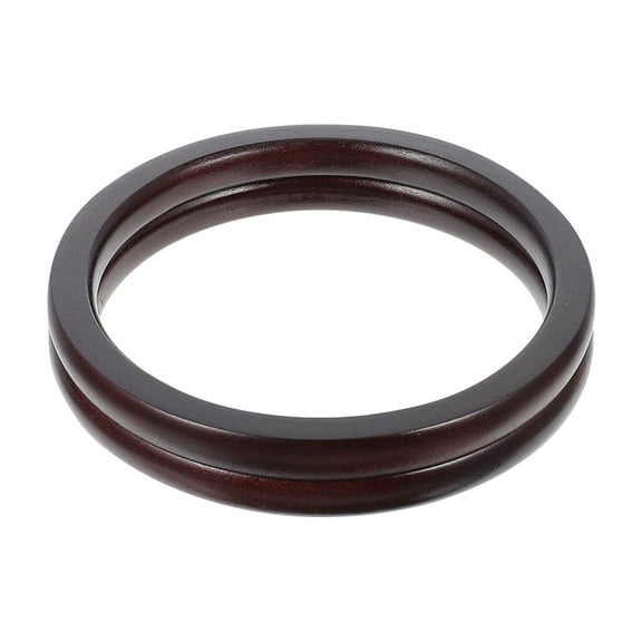 Hand Bag Accessories Round Purse Handbag Replacement Handle 2 Pcs Decorate Delicate Making Wood Handbags