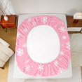 thumbnail image 5 of Homewish Merry Christmas Child Full Size Sheets, Pink Kawaii Snowflake Bed Sheets, Fairy Tale Theme Sheet Sets, Microfiber Bedroom Decor, 4 Pieces, 5 of 7