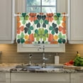 thumbnail image 2 of Yayeee Kitchen Curtains Light Filtering 27"x36" Rod Pocket Short Cafe Window Panel, White Clover Pattern, 2 of 7